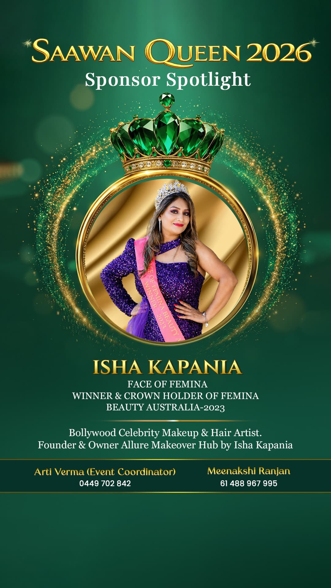 Isha Kapania — Face of Femina — Winner, Femina Beauty Australia 2023