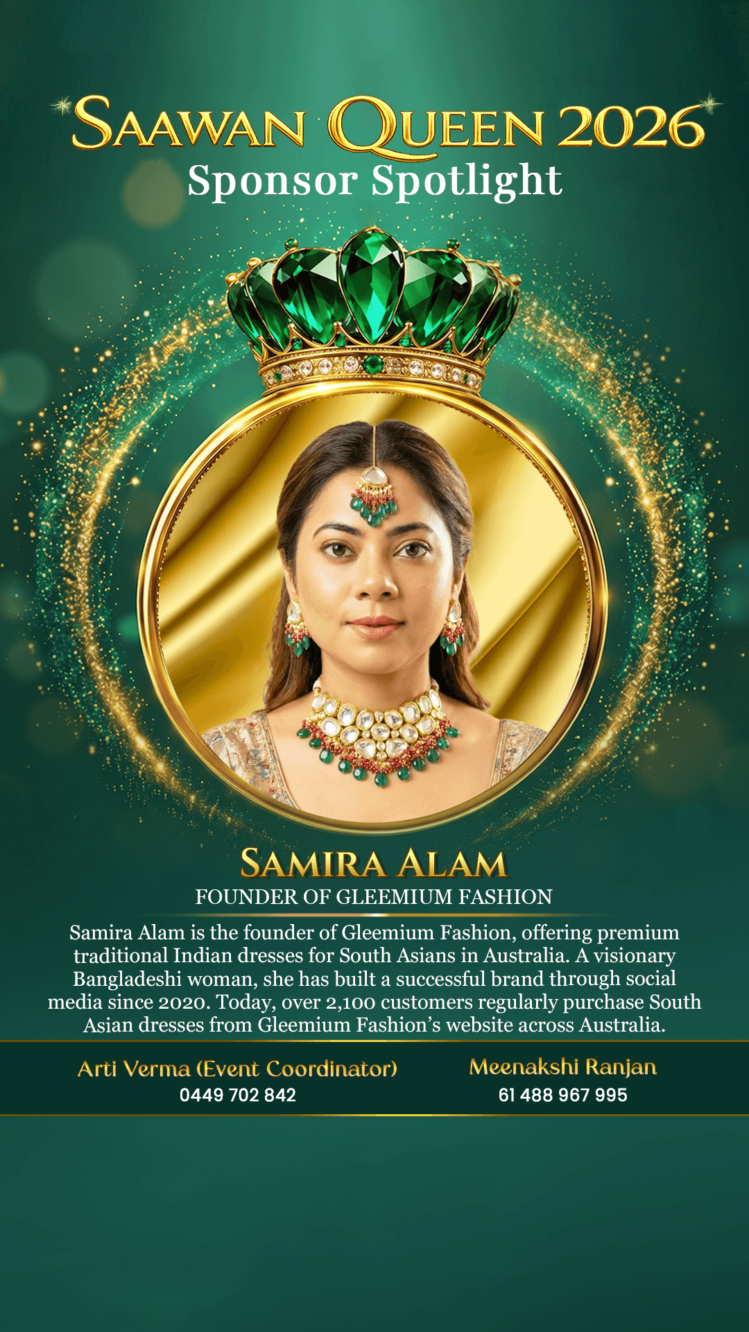 Samira Alam — Founder, Gleemium Fashion